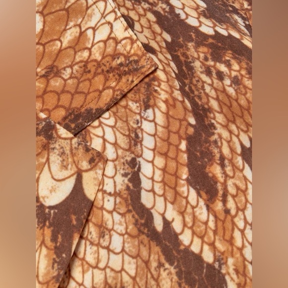 New! NANUSHKA Tess Cutout Snake-Print Satin Mini Dress 🤎 XS NWT! - Picture 6 of 16